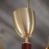 Vintage pendant light, Oberglass Austria glass pendant light, Murano style