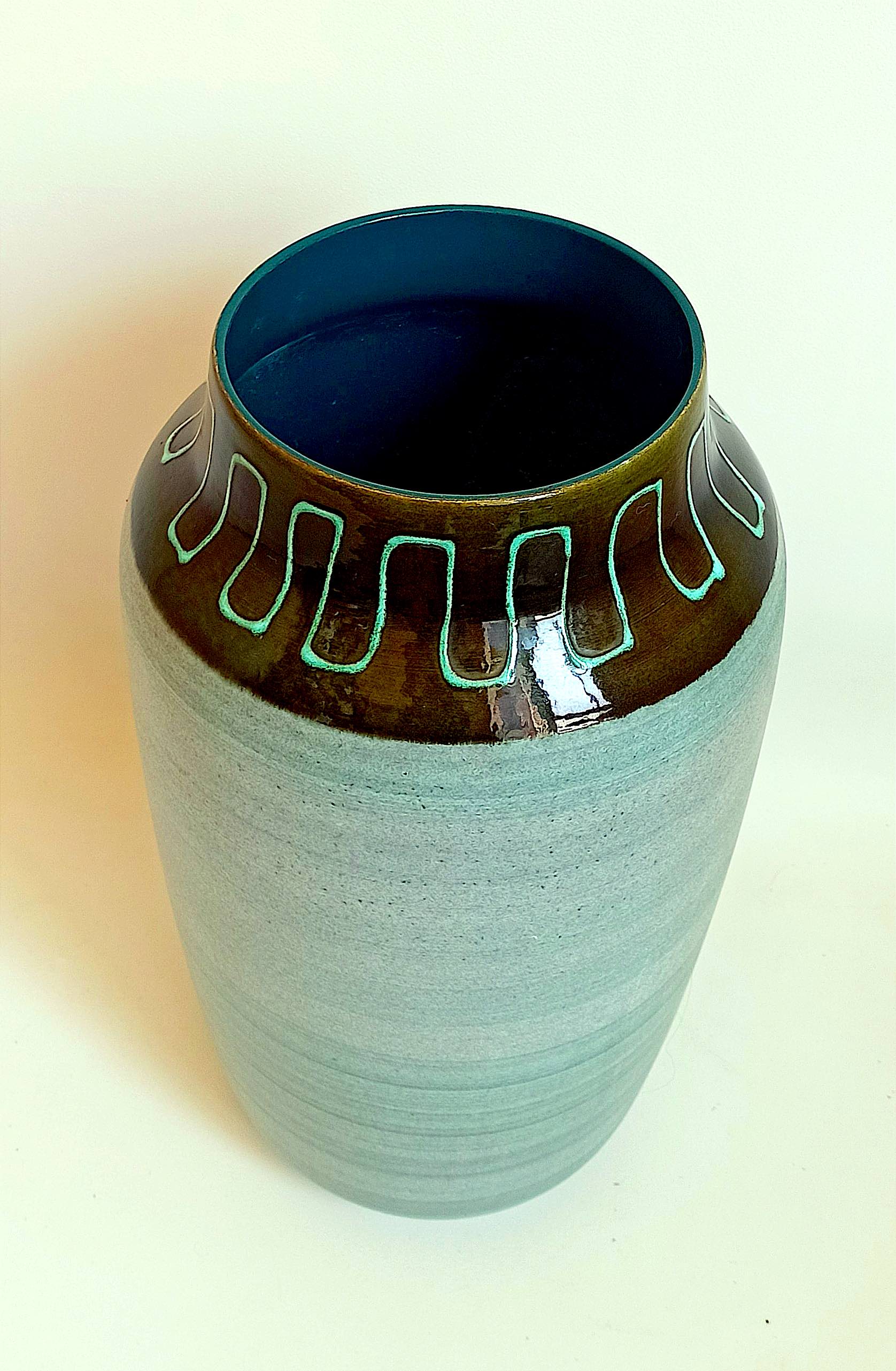 Ceramic vase west germany 70s height 50 cm