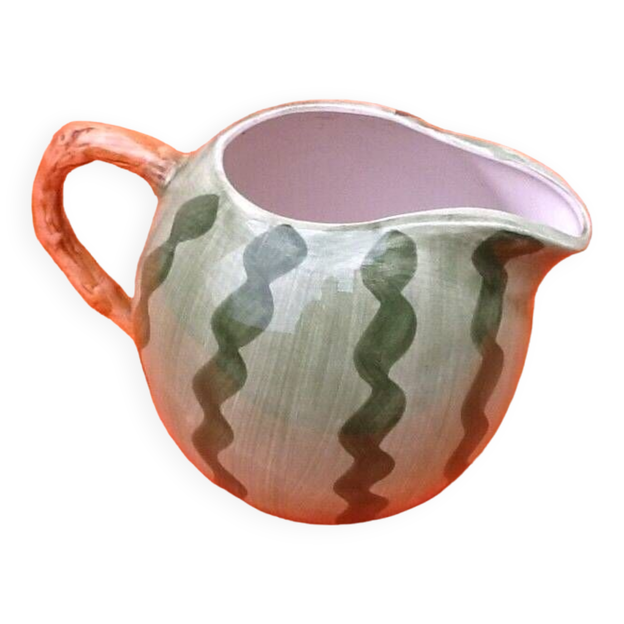 Watermelon Pitcher / Jug Glazed Ceramic