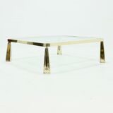 Solid brass sculptural coffee table by Peter Ghyczy 1980s