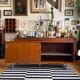 Teak veneer sideboard 80's