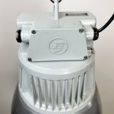 Vintage Silver Industrial Factory Pendant Lamp from Elektrosviti, 1960s