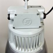 Vintage Silver Industrial Factory Pendant Lamp from Elektrosviti, 1960s