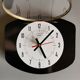 Vintage formica clock rectangular silent wall clock "Black star"