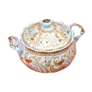 Soupière chinoise porcelaine - polychrome