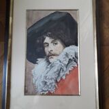 Tableau ancien signé représentant un mousquetaire
