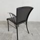 Vintage black leather dining chairs by Arrben, 1980s