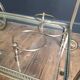 Antique trolley, vintage serving cart, drinks bar furniture.