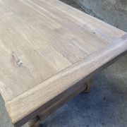 Large dining table monastery style raw natural oak