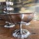 Vintage stainless steel stemmed bowls