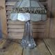 Original bedside desk lamp Crystal base Lampshade mother-of-pearl old
