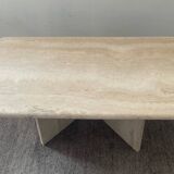 Table basse en travertin années 70