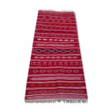 Red corridor handmade carpet large 280x125cm