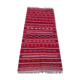 Red corridor handmade carpet large 280x125cm