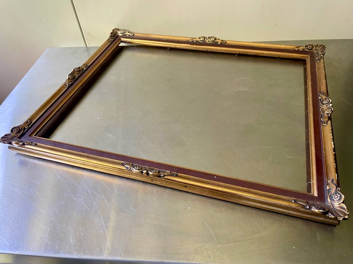 Antique Frame gilded wood 34 cm x 28 cm