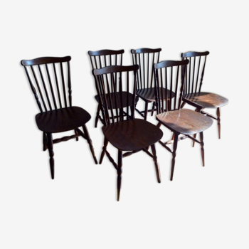 Set of six chairs Baumann model Tacoma