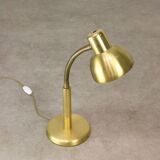 Lampe de table vintage italienne à col de cygne en laiton