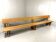 Banc XL en hêtre massif de style moderniste architectural, années 1960