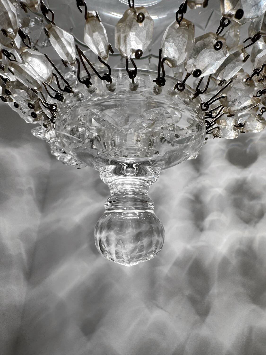 50s crystal hot air balloon ceiling light
