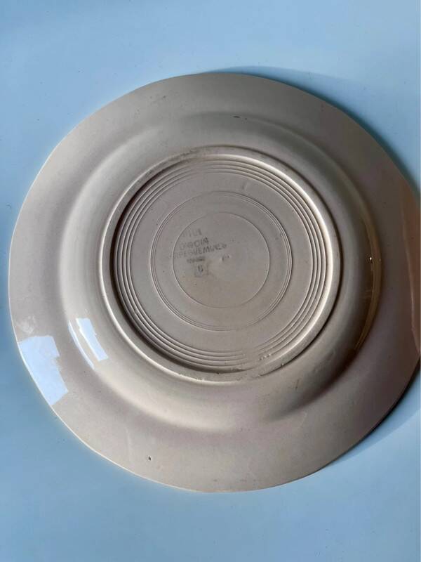 Set of 2 Sarreguemines plates – vintage floral decoration