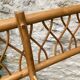 Vintage rattan wall coat rack