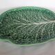 Majolica cabbage dish leaf green ceramic plate marked secla portugal