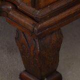 Antique baroque oak commode from the late 18th century with cabriole legs.