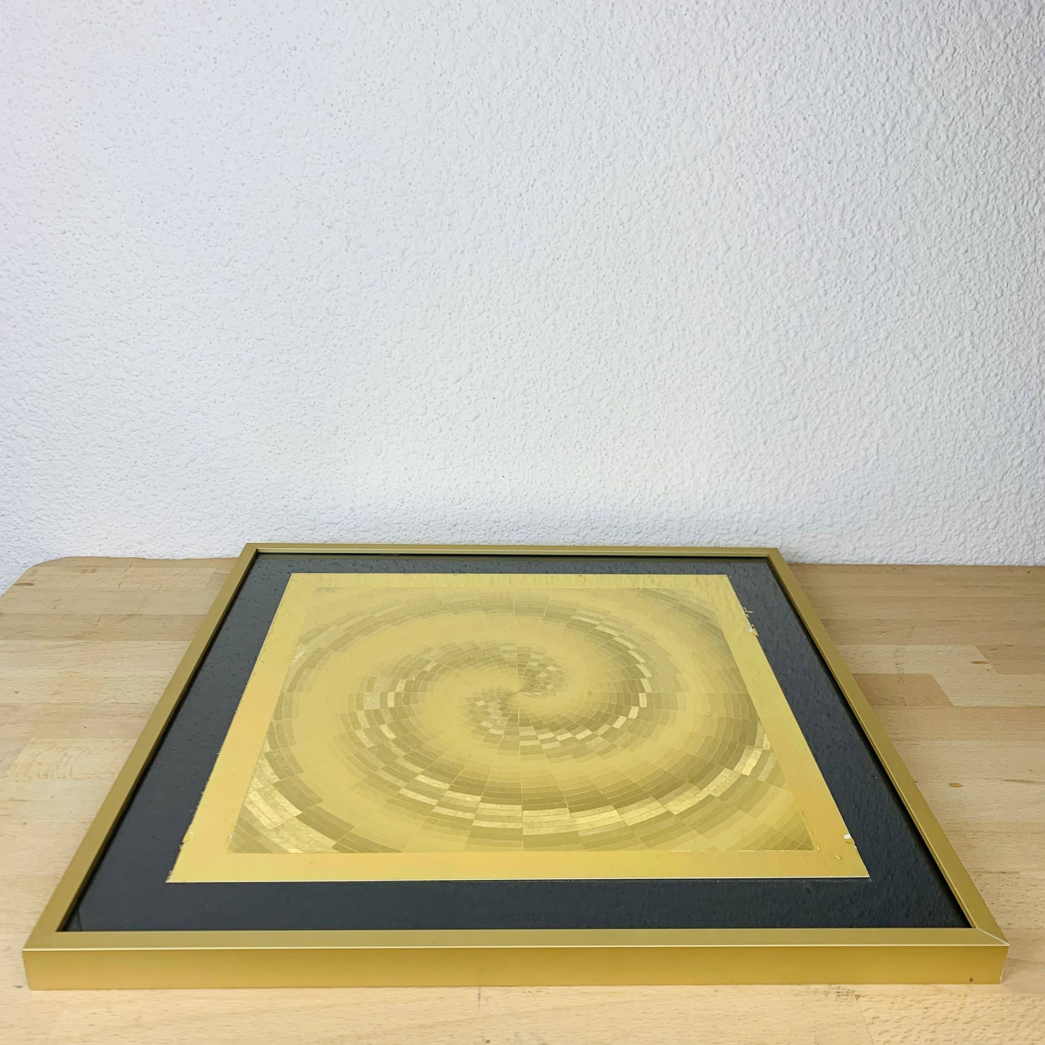 70's golden holographic painting