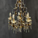 Italian Florentine Tole Chandelier, Italy, 1950s