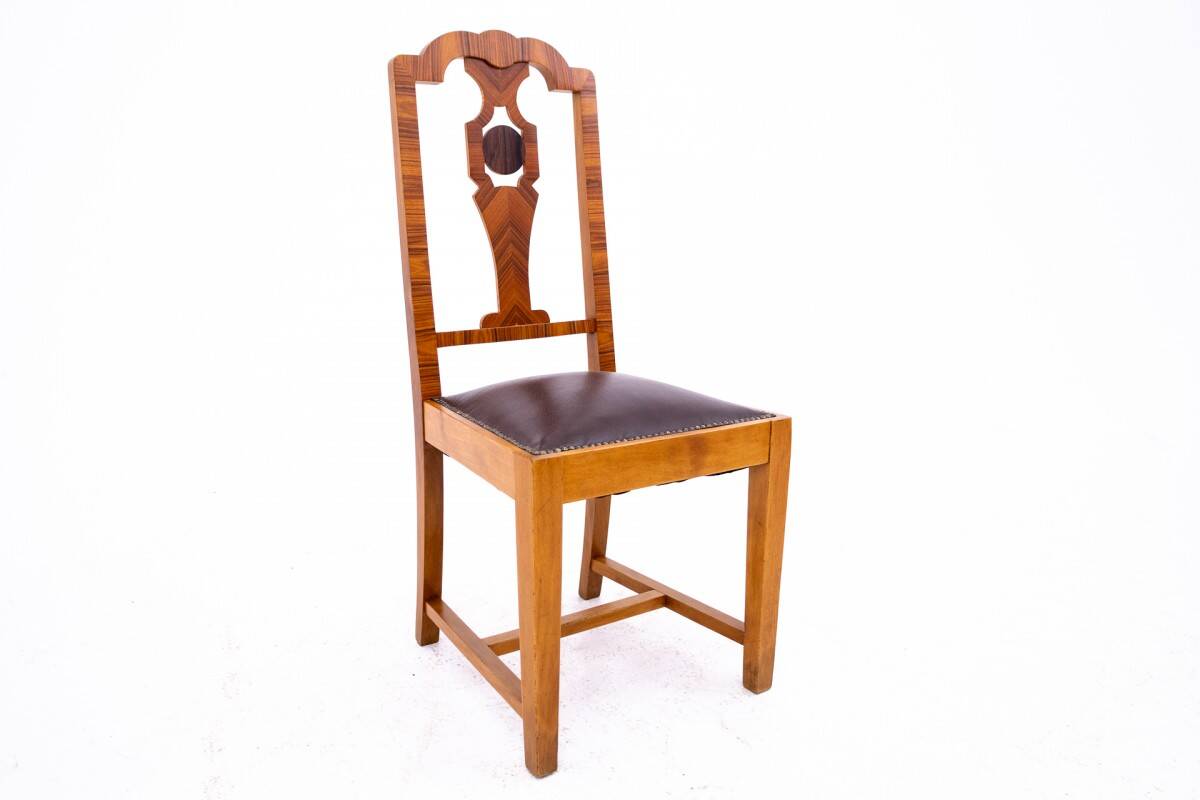 Un ensemble de chaises Art Déco, années 1940, Pologne.