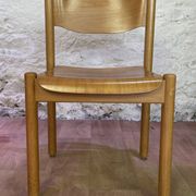 Set of 6 stackable vintage wooden chairs