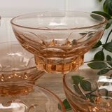 Set of 6 pink star luminarc cups
