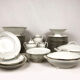 Large porcelain service of Limoges, stamp TL