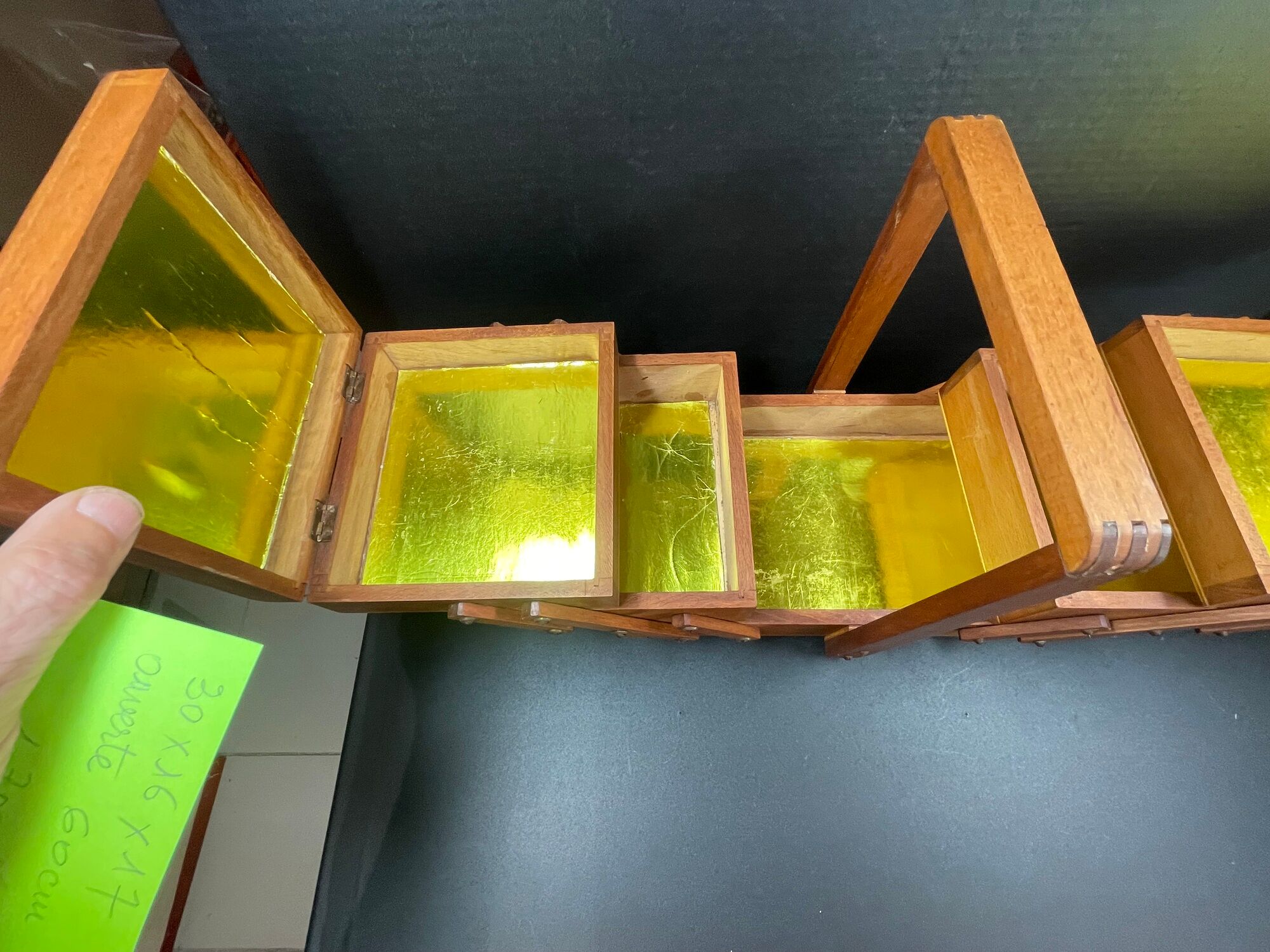 Cute little worker or vintage wooden sewing box