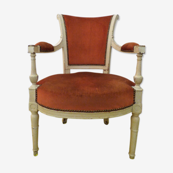Chair Epoque Directory, white patina, End of the 18th century
