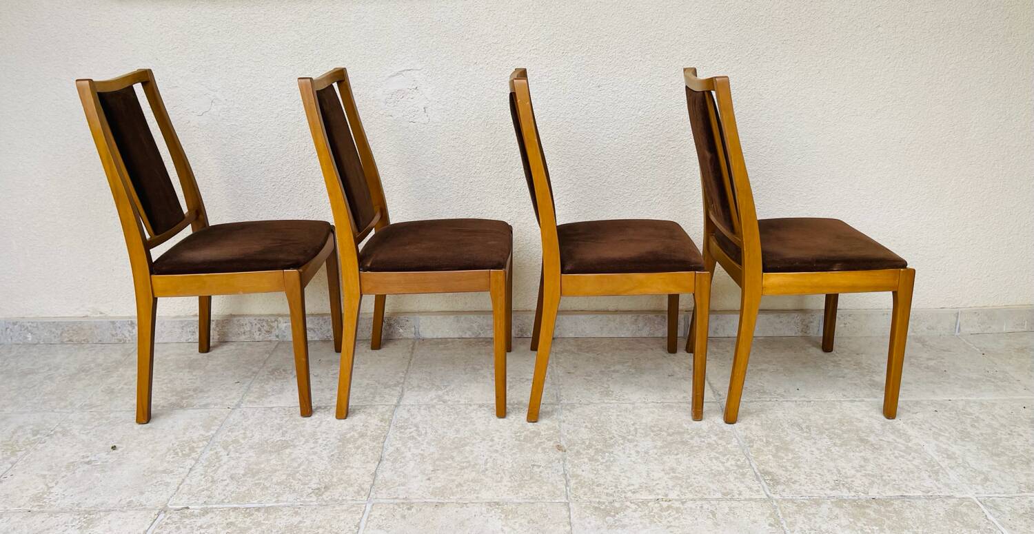 4 chaises vintage Nathan Furniture