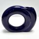 Geometrical Blue Glazed Vase by Pietro Arosio for Parravicini, Italy