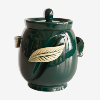 Green ceramic pot