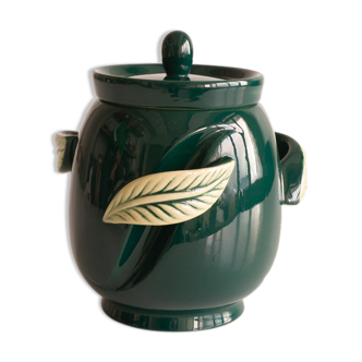 Green ceramic pot