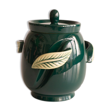 Green ceramic pot