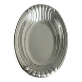 Light silver metal bread basket
