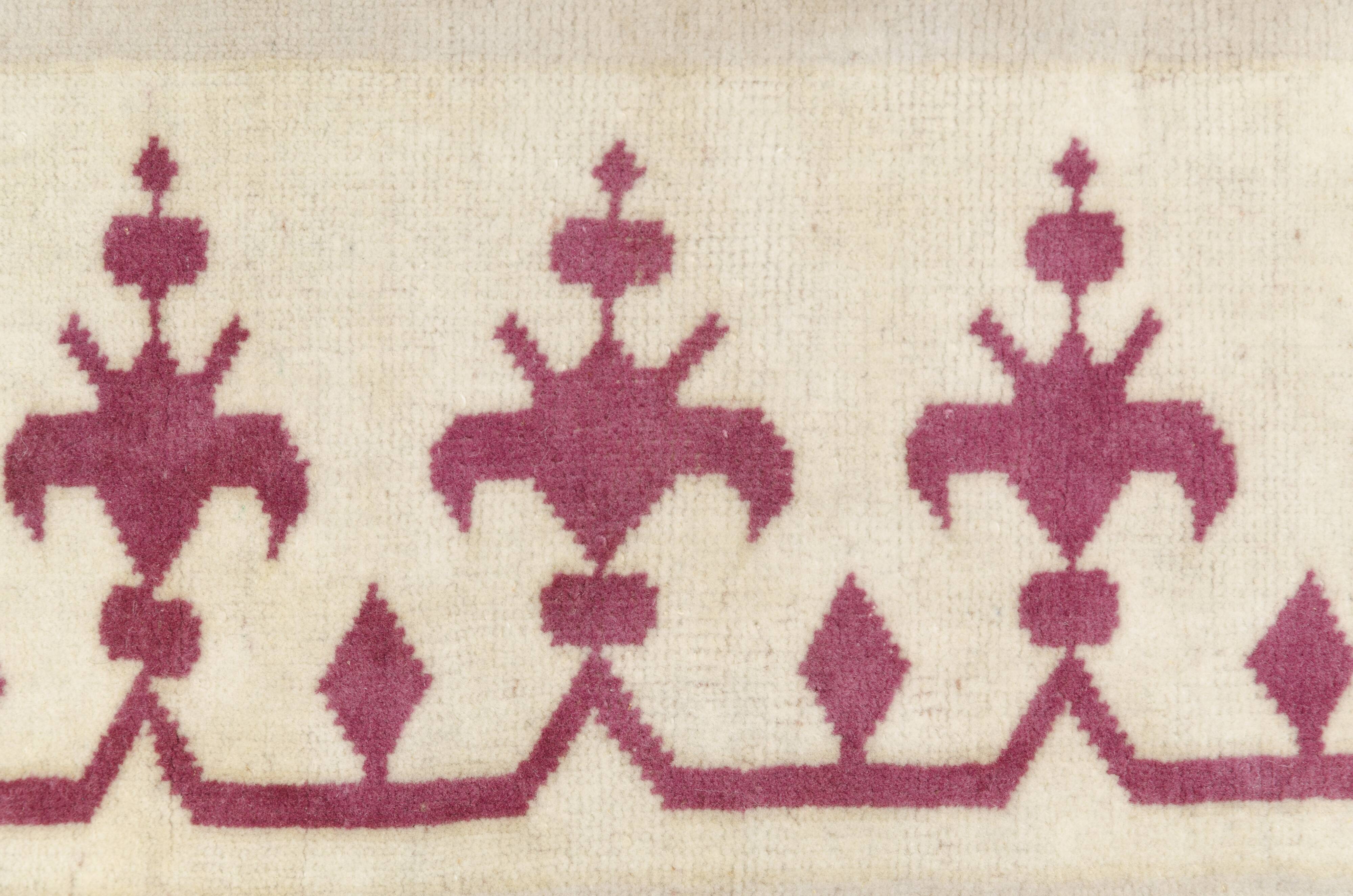 Oushak Handknotted Beige Rug-3600