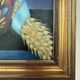 Vintage still life with flowers and objects – Canvas painting signed Maine