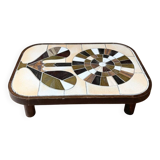 Table basse Roger Capron, « Fleur » Vallauris, France, 1970