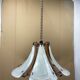 Bamboo acrylic and opaline hanging pendant, 1970,  58cm