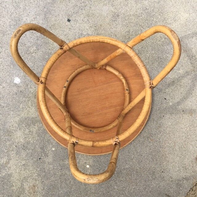 Rattan side table