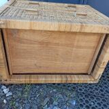 Chest of drawers rattan bamboo 2 drawers