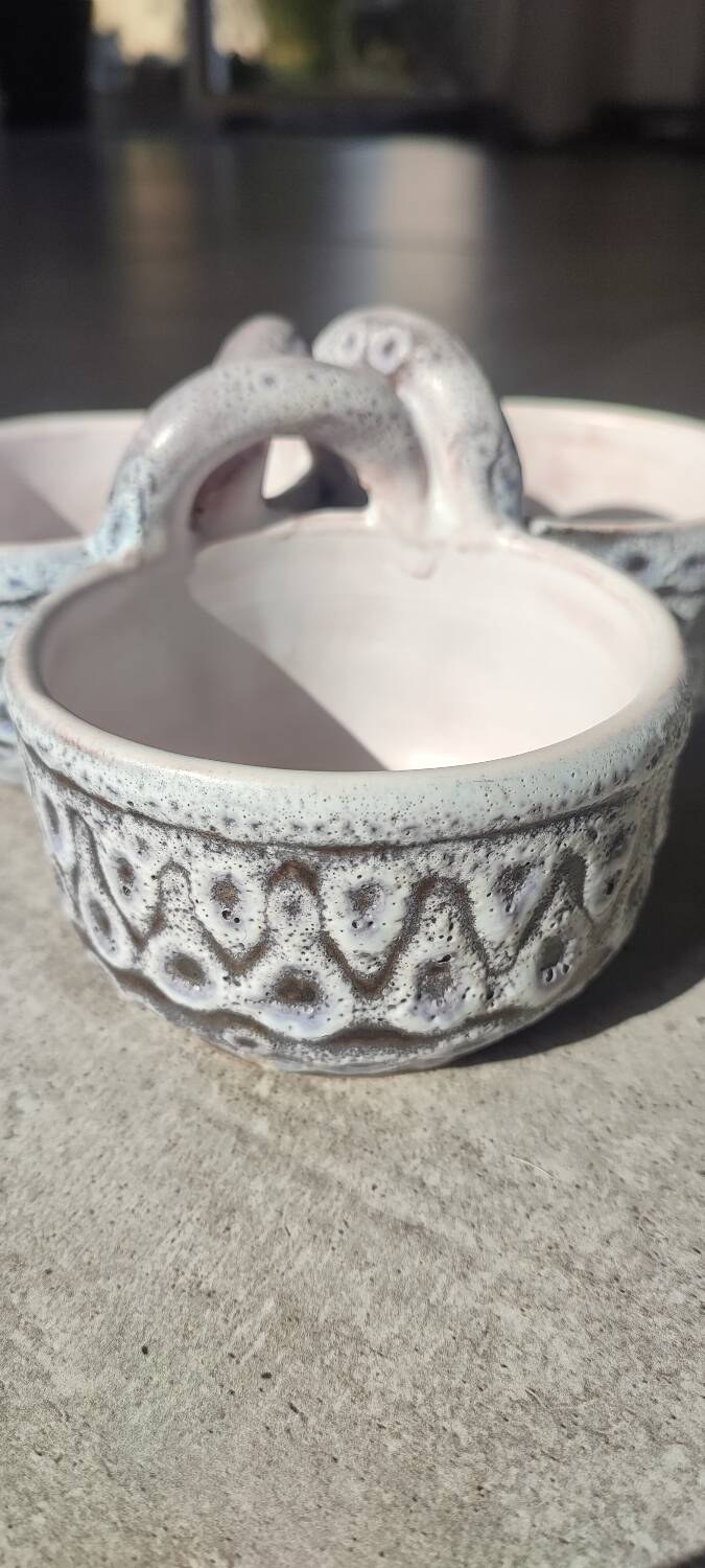 Tripod ceramic bowls by Jean Austruy from the 1950s/60s.