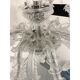 Transparent Murano Style Glass Chandelier