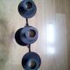 Three-branched black metal candelabra in gothic style